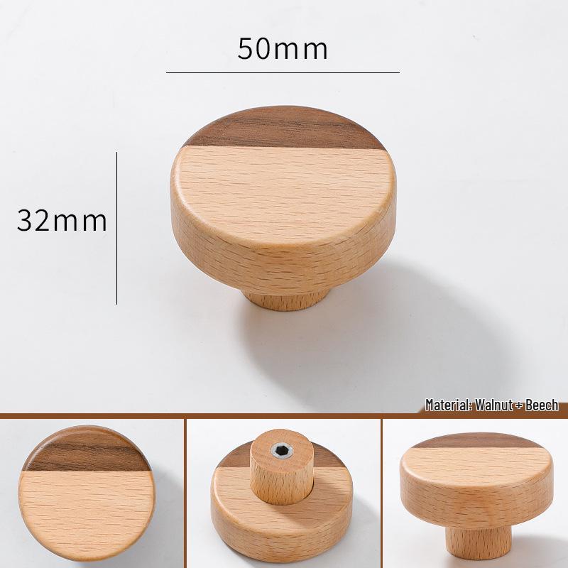 Solid Wood Cartoon Drawer Pull Knob for Children's Room