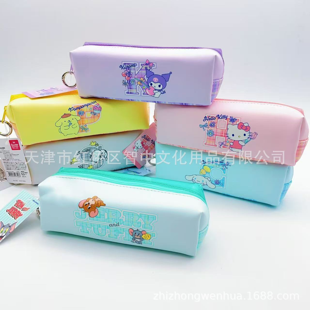 Limited Edition Sanrio Hello Kitty & Cinnamoroll Semi-Transparent Pencil Case with Single Zipper Snoopy Alphabet