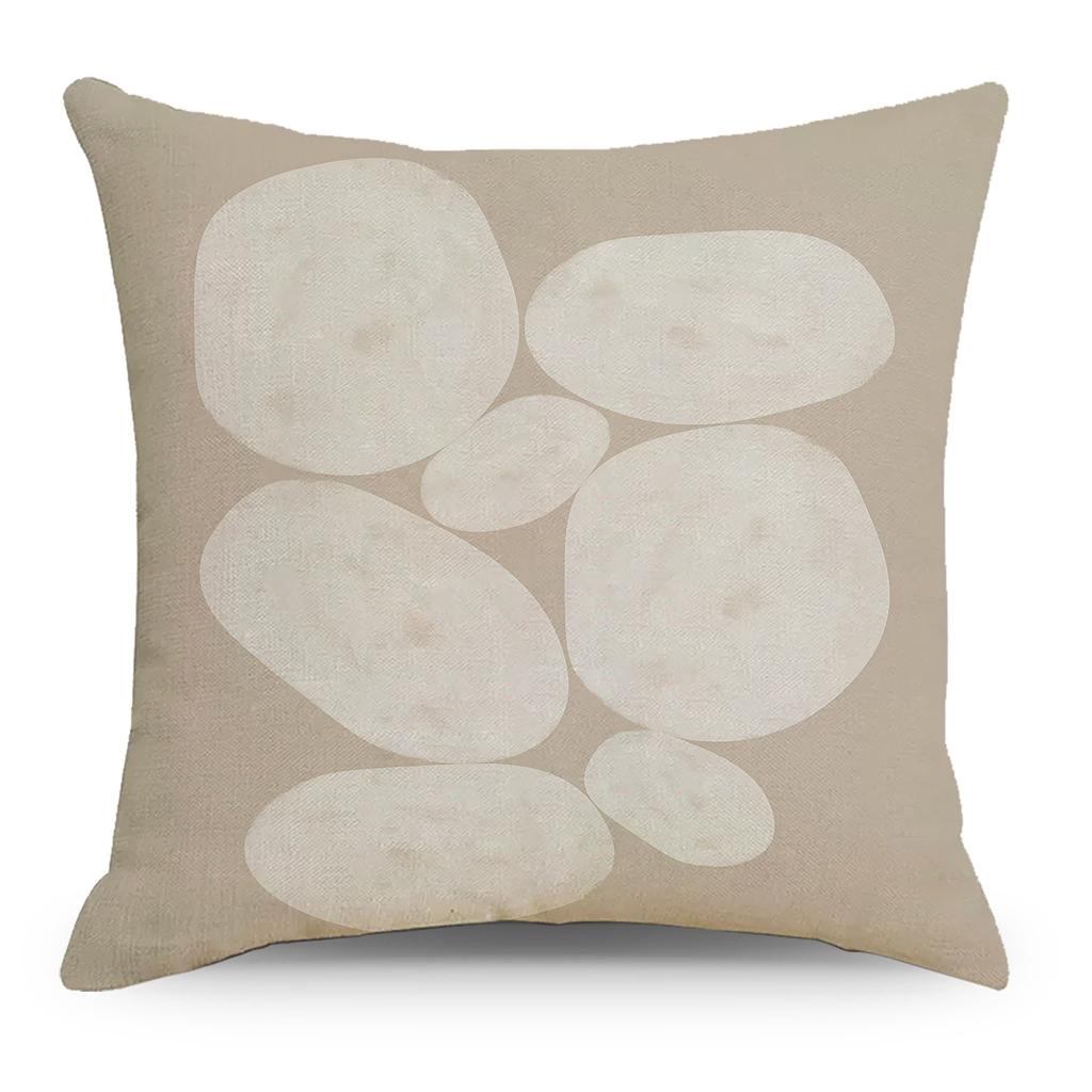 Nordic Abstract Linen Pillowcase Simple Black and White Ins Household Goods Sofa Bedside Car Pillow Cushion Cover