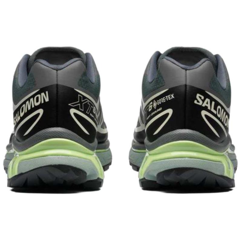 SALOMON XT 6 Waterproof Low Top Running Shoes Unisex Urban Gray Black Lime Cream Sneakers 475813