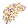 500PCS Wooden Button Multipurpose Fashionable Primary Color Base 2 Holes Decorative Sewing Button for   Craft Supplies