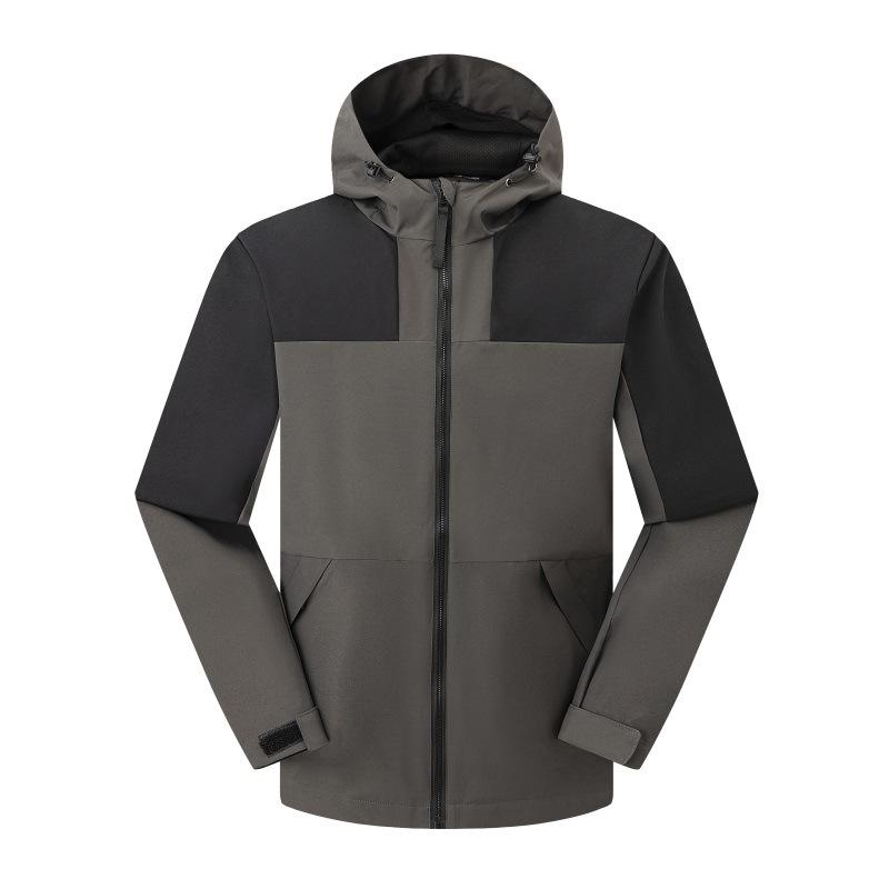 Veste d'extérieur pour hommes et femmes Printemps et Automne Assortiment de couleurs Nouvelle Vêtement d'alpinisme coupe-vent et imperméable Veste à capuche simple