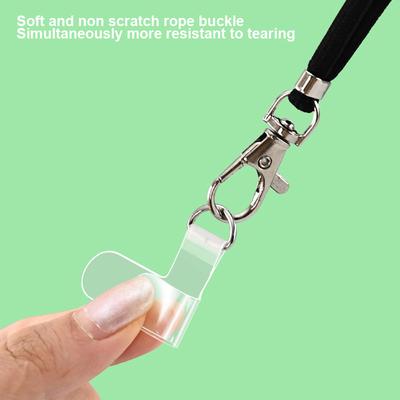 Étui de téléphone portable en TPU avec cordon en bandoulière et joint transparent, connecteur, patch, film fixe anti-perte