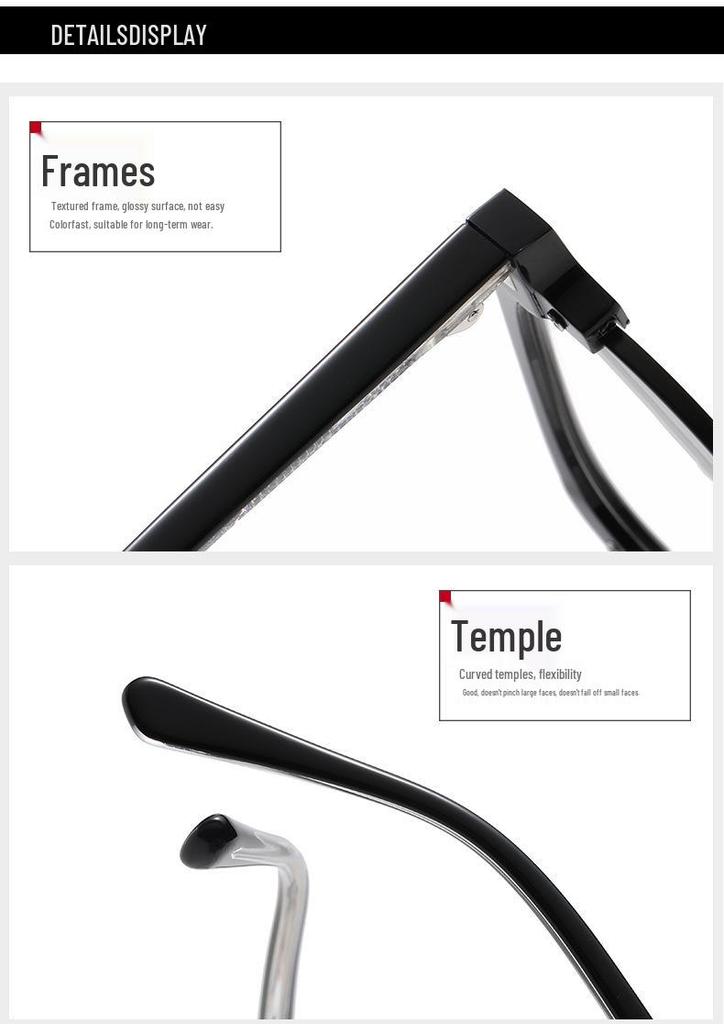 Retro Classic Half-Frame Round Glasses with Anti-Blue Light, Ultra-Light Plastic, Steel Legs - Unisex Myopia Eyewear