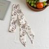 Vintage Blumen Pünktchen Vichy Schal Seidenähnliches Halstuch Haarband Tasche Band Für Damen Tägliches Tragen