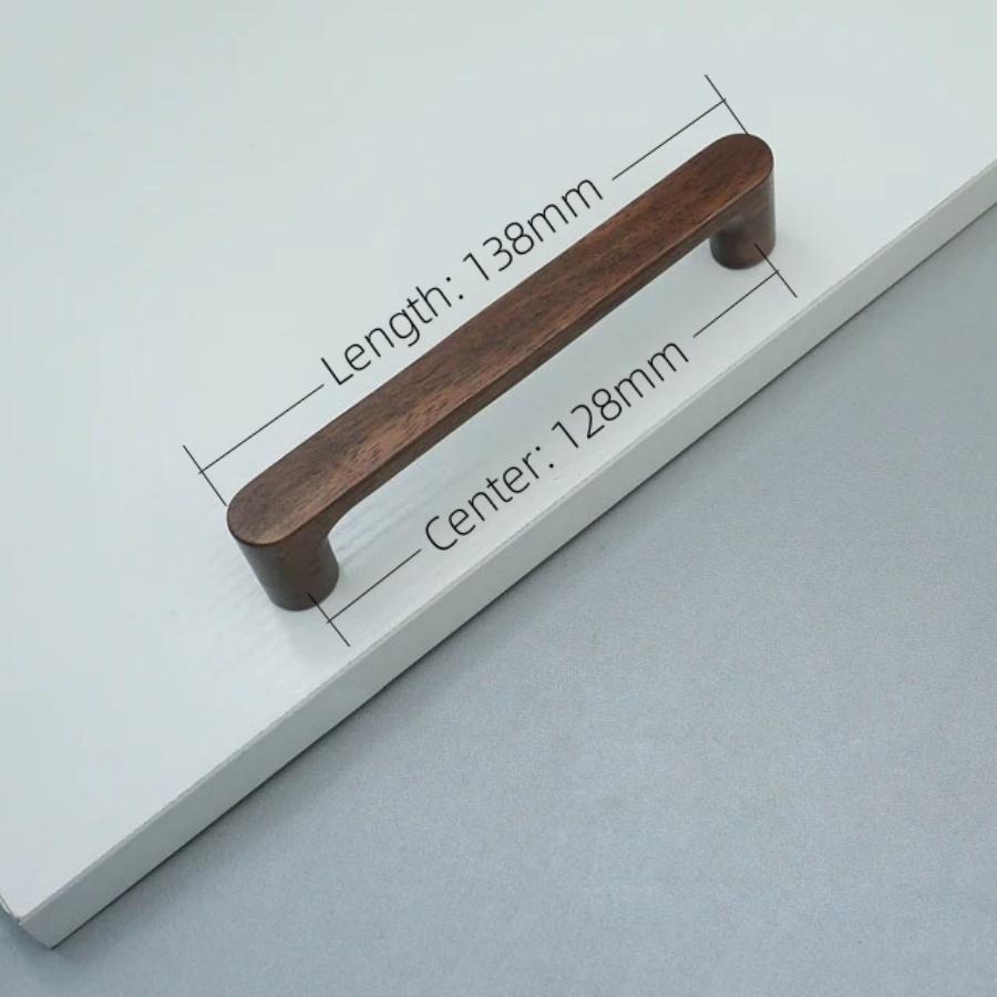 Natürliche Holzgriffe für Möbel Schwarznuss Buche Schrankgriffe Moderne Kleiderschrankgriffe Minimalistische Küchenaccessoires