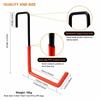 Heavy Duty Iron Garage Storage Hooks Anti Slip Rubber Coating For Hanging Tools Ladders Bikes Garden Supplies