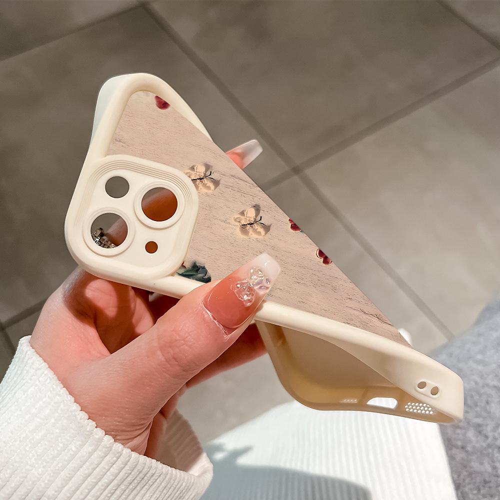 Zachte Siliconen Vierkant Ladder Print Patroon Telefoonhoesje Volledige Cover Camera Schokbestendige Bescherming Rubber Hoes voor iPhone Infinix Tecno OnePlus