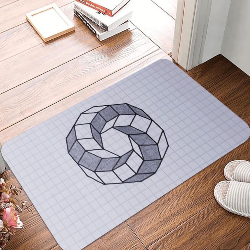 3D Illusion Printing Non-Slip Small Rug Waterproof Easy Clean Floor Mat for Indoor Outdoor Use Durable Home Decor Fashionable