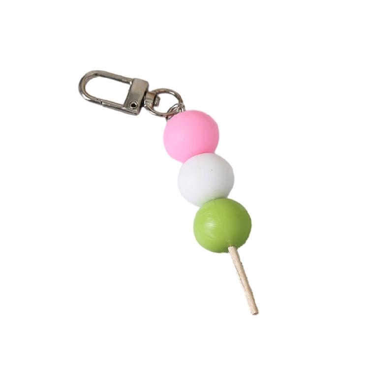 Acrylic Keyring Simulated Meatball String Keychain Food Model Pendant Accessory