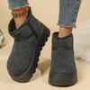Fashion Non Slip Chunky Platform Snow Boots for Women Short Plush Thick Bottom Winter Ankle Boots Woman Slip On Faux Suede Booties Mujer