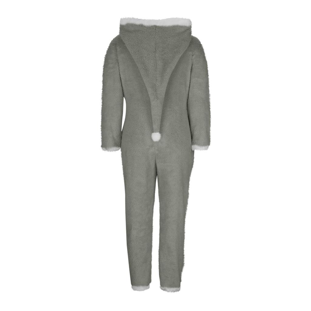 Hoodie Jumpsuits For Women  Fleece Jumpsuit  Pajamas Warm  Romper Sleepwear Zipper Hooded