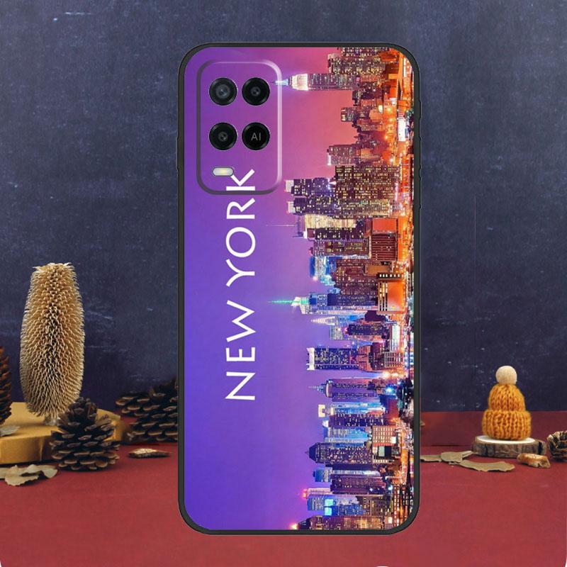 New York City Case For Oppo A94 A74 A54 A15 A17 A57 A6 A5 Pro A16 A76 A96 A40 A60 A80 A18 A38 A58 A78 A98