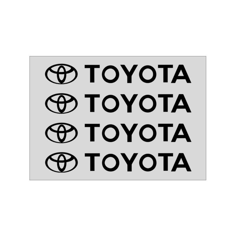4Pcs Car Door Handle Stickers Tire Rear View Mirror Decals Emblem for Toyota Gr Trd Yaris Hilux Corolla Prius Avensis Emblem Auris Rav4