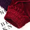 Outdoor Winter Autumn Women Warm Solid Elastic Full Finger Mittens Gold Velvet Gloves Driving Gloves