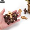 1/3 Peças Cruz de Madeira Decoração Mini Cruz de Bolso Crucifixo de Palma Brinquedos de Dedo Para Adultos Crianças Oração e Fé Presente