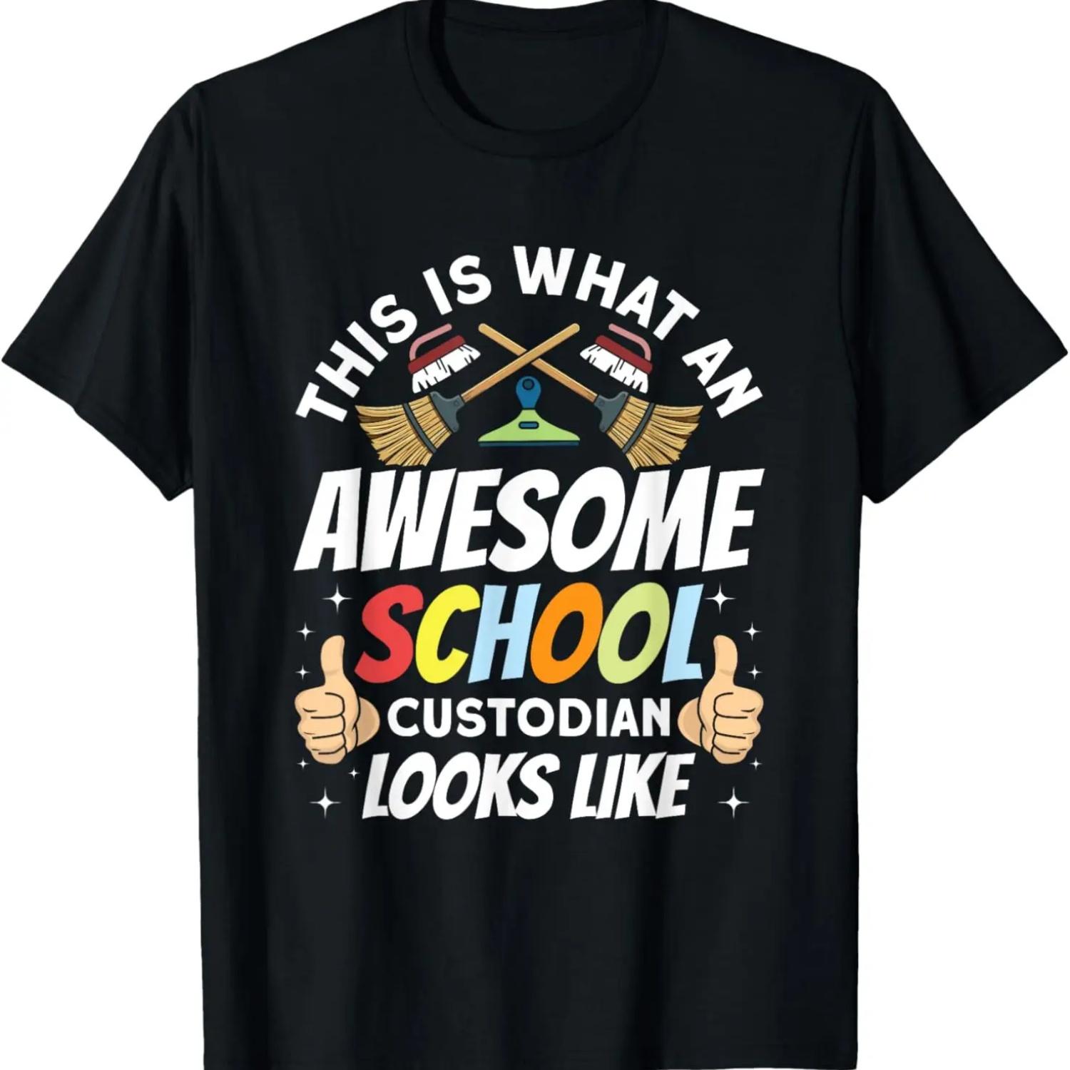

Janitor This is what an awesome School Custodian T-Shirt XXXXXL чорний