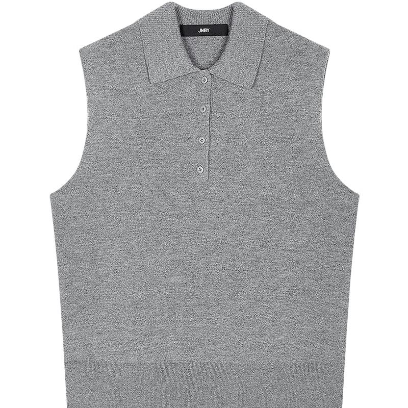 JNBY Women's 2025 Autumn Sleeveless Polo Knit Top