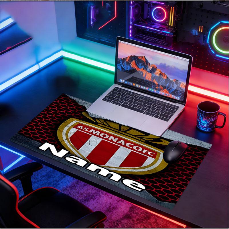 Custom Name Personalized AS Monaco Pattern Mousepad, Laptop PC Desk Mat, Decorative Desk Mat for Home Keyboard Pad Gift