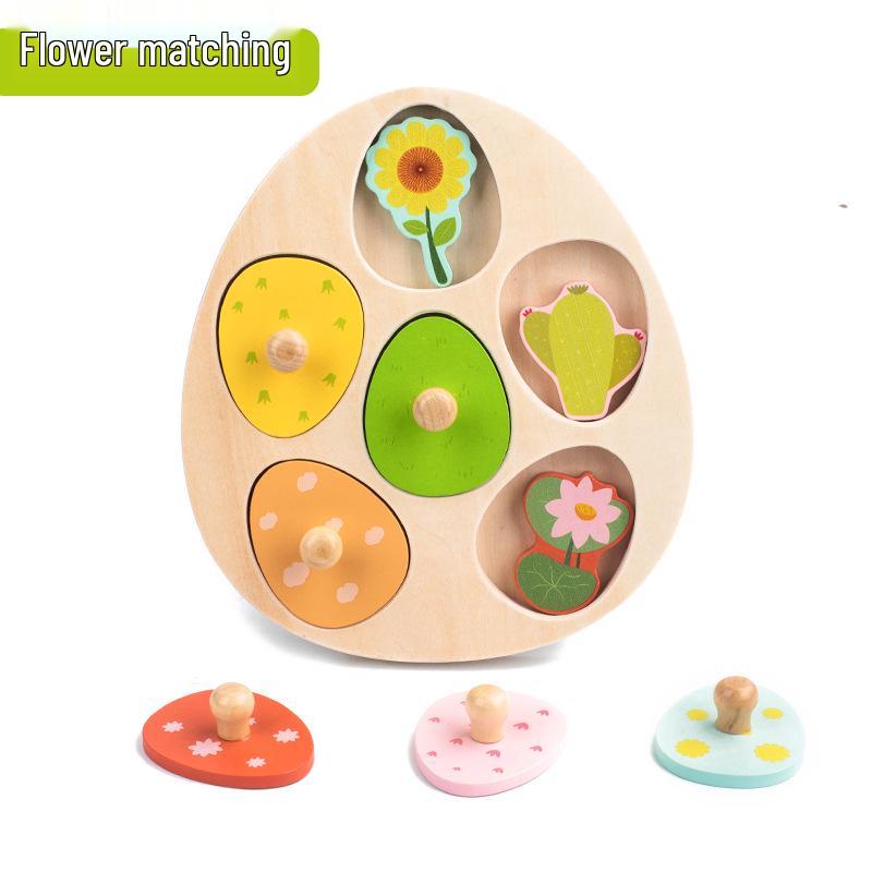 

Montessori Wooden Shape Board - Early Education Toy for Color & Shape Recognition