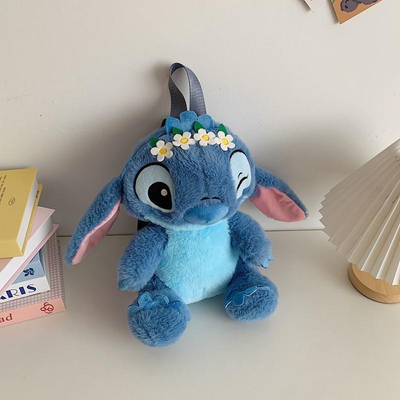 Lilo Stitch Plys Tegneserie Rygsæk Til Piger Med Lynlås Og Lomme Til Afslappet Rejse