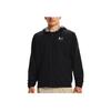 Under Armour Letter Logo Print Breathable Hooded Windbreaker Men Outerwear Black 1361621-003
