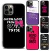 Cheerleader Cheer Bow Quote Phone Case Cover For iPhone 17 Air 16 15 14 Plus Apple 16 11 12 13 Pro Ma Coque