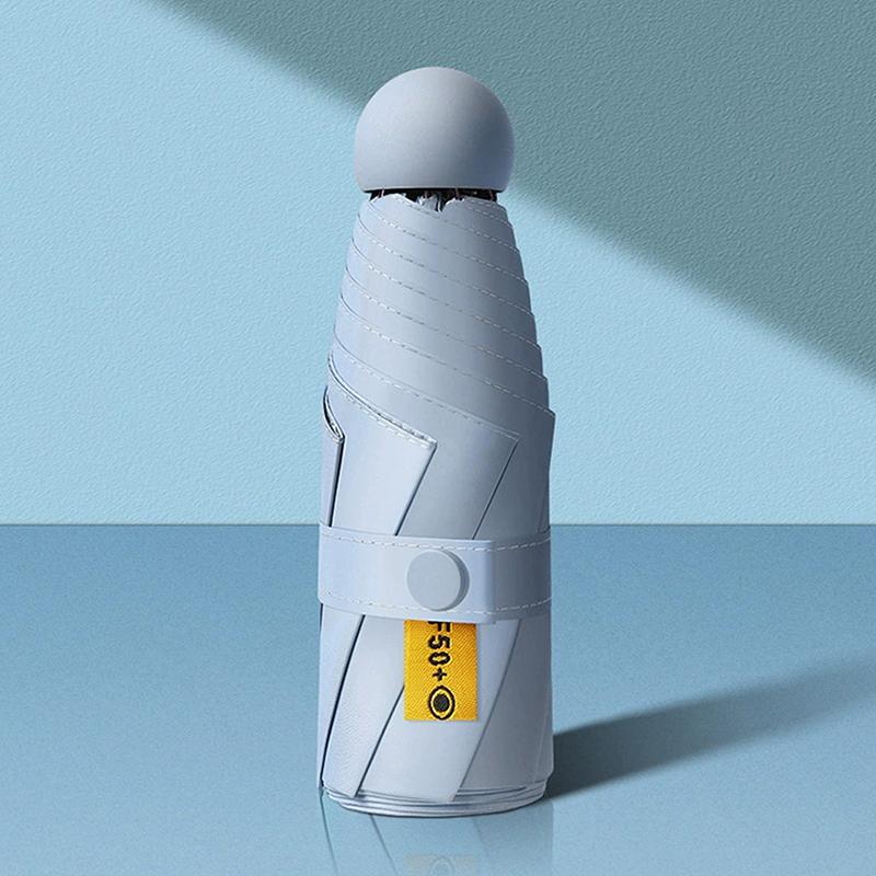 Compact Travel Mini Umbrella Uv Protection Capsule Umbrella 5 Fold Ultra Lightweight Sunshade Umbrellas Protable Manual