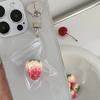 Sturdy Resin Alloy Strawberry Phone Charm Pendant Accessory In Clear Bag Portable for Lovely Styles Fashion Lovers