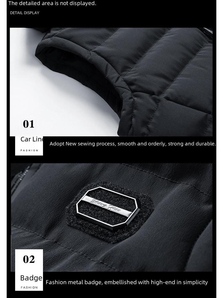 Gilet matelassé en coton style coréen pour homme - Mode Printemps, Automne, Hiver