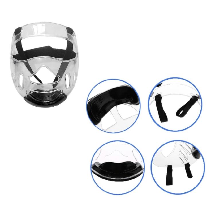 Taekwondo Clear Detachable Protector Protective Mask Face Guard Headgear Guard Helmets Cover Head Protector Enduring