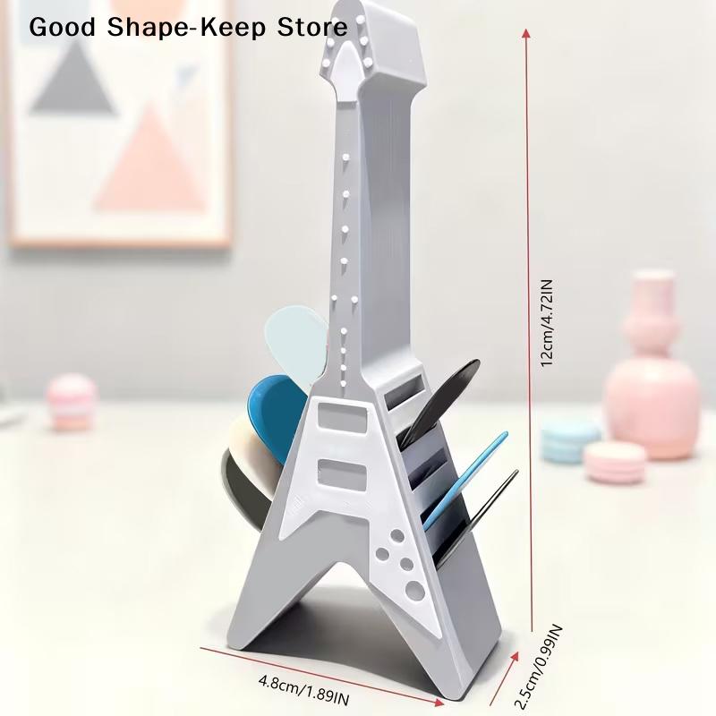 10-Slot Guitar Pick Holder Plastic Guitar Pick Organizer Space-Saving For Guitar Shape Electric, Acoustic, Classical Guitars