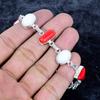 Italian Red Coral Gemstone Handmade 925 Sterling Silver Bracelet 7-8" MM-3488