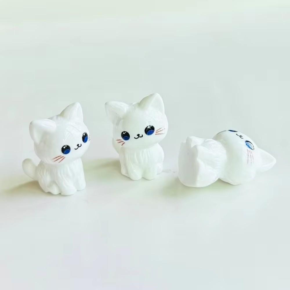 12Pcs Cute Cat Series Resin Decorations Diy Craft 3D Charms Cartoon Charms  Scrapbooking Accessories