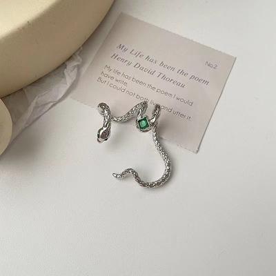 Trendy Creative Snake Shaped Ear Clip For Women Girls Personalized Exaggerated Earrings  Daily Jewelry Accessories Gifts