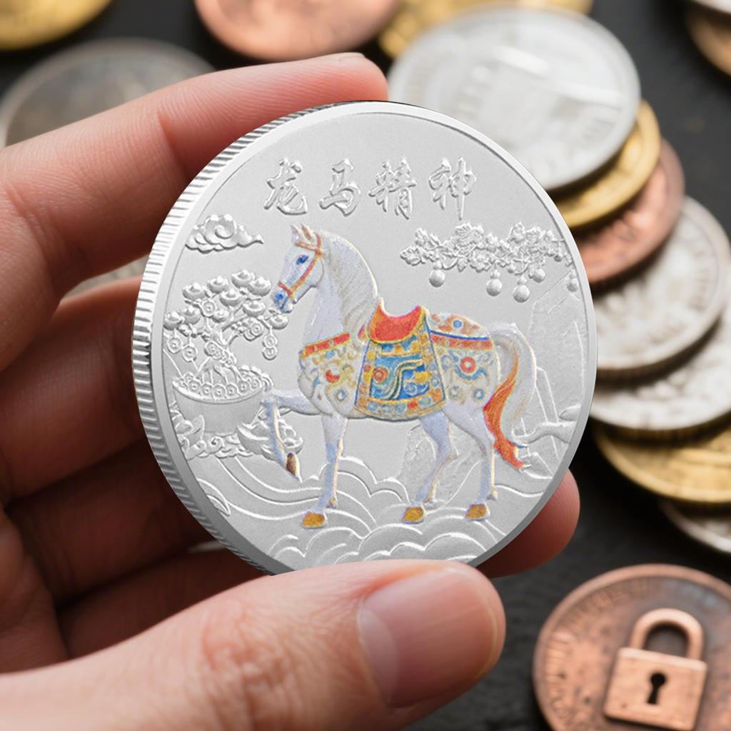 Year Of The Horse Commemorative Coin 2026 Classic Lucky Keepsake Horse For Luck Decoration Keepsake For Friends Colleagues Fans
