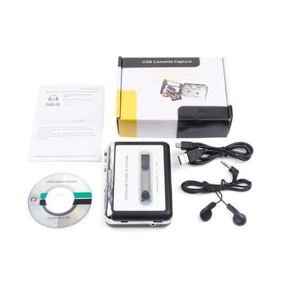 Portable USB Cassette Tape To MP3 Converter For Digitizing Analogs Audios To MP3 Files Without Software Installation