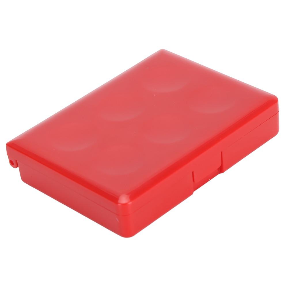 2PCS 12/24 Grids Watercolor Box Red/Blue Embossed Surface Paint Storage Palettes Box Portable Plastic Painting Pigment Box