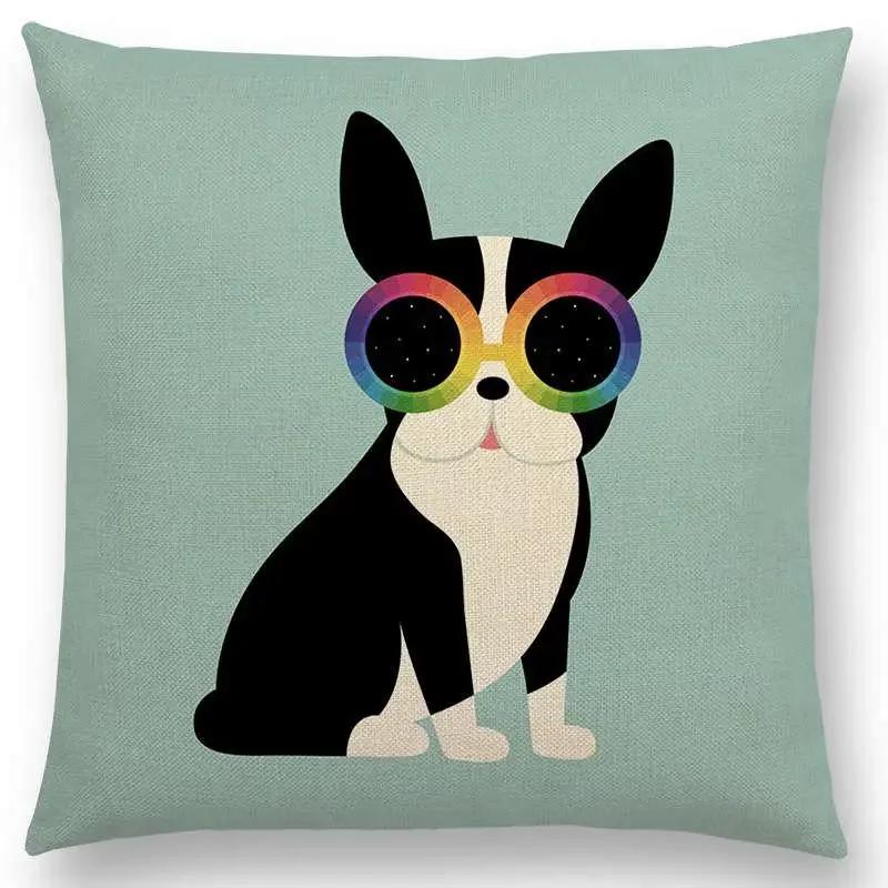 Latest Cartoon Animals Interesting Deer Panda Sheep Bulldog Chameleon Colourful Cushion Cover Car Sofa Throw Pillow Case