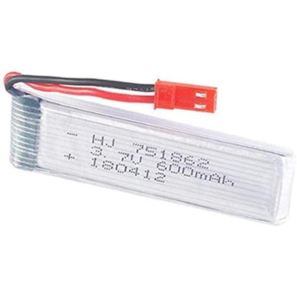 2PCS 3.7V 600mAh Rechargeable LiPo Battery for RC Drones UDI U817, WLtoys V959, Syma X5C, JJRC – 65x17x8 mm – Silver