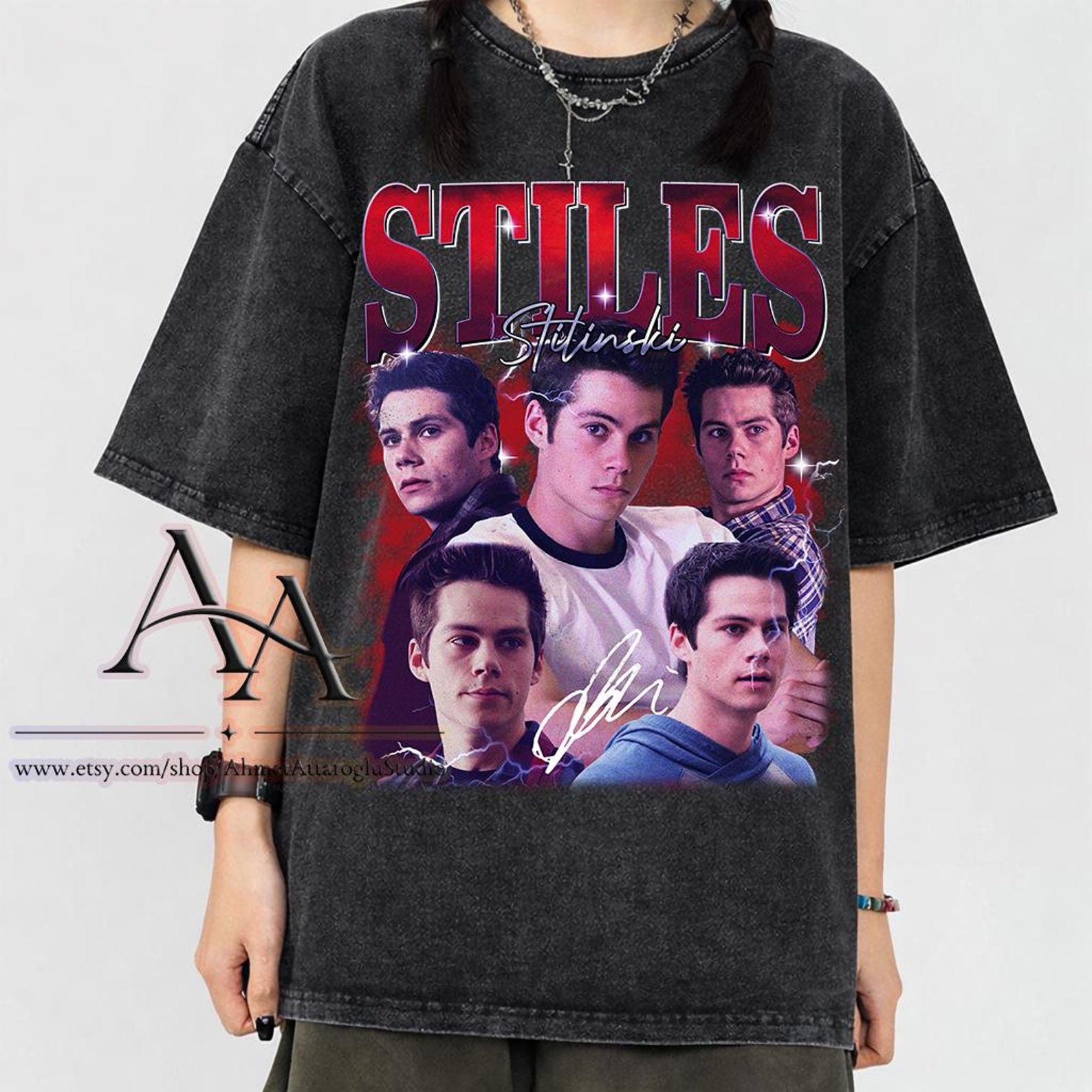 Mineral Wash Tee Stiles Stilinski Teen Wolf Shirt, Comfort Color Stiles Stilinski Tribute Tee,Pop Culture Fandom Gift,Soft Unisex Tee FD S
