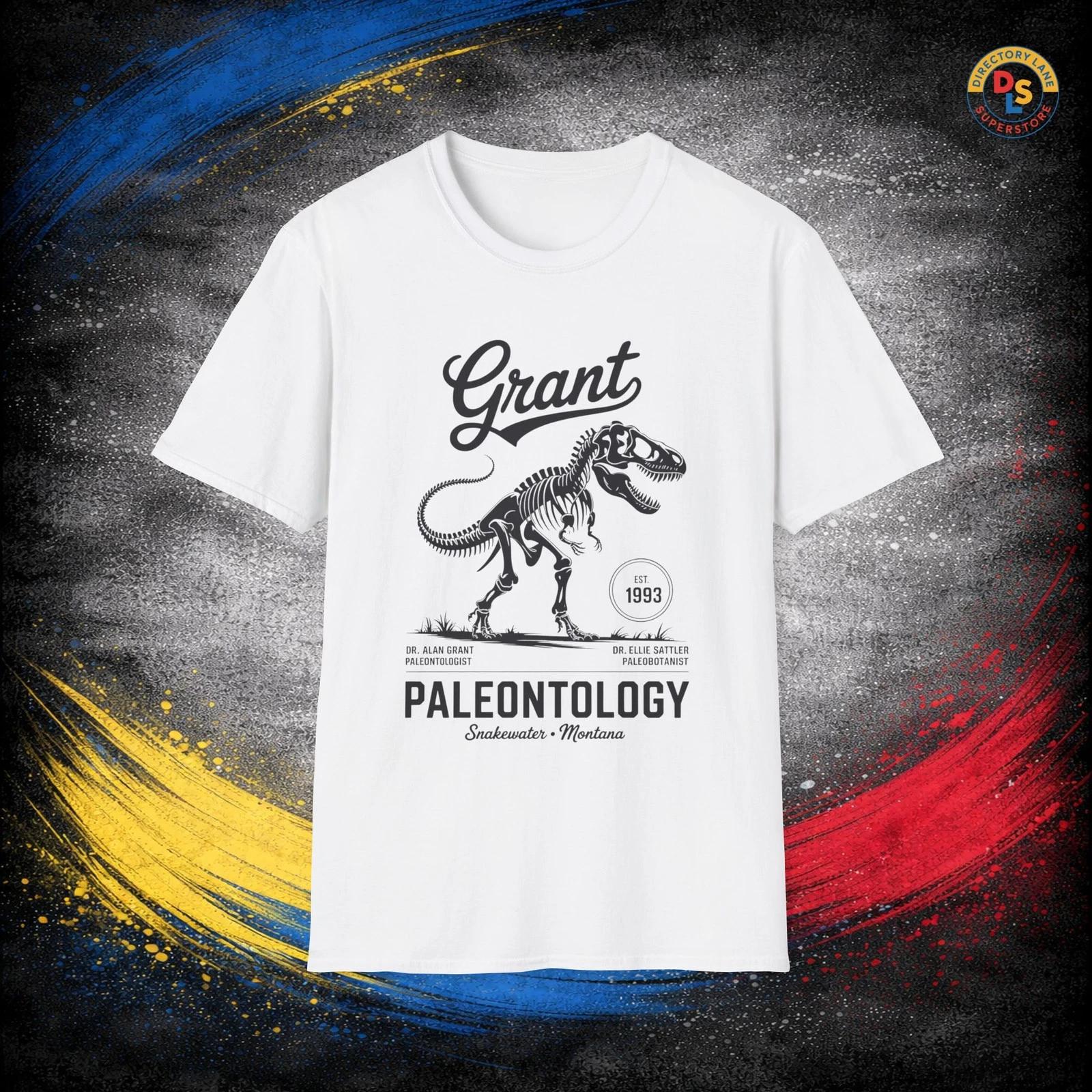 Grant Paleontology Dinosuar T-Shirt Jurassic Movie Unisex Softstyle Tee L