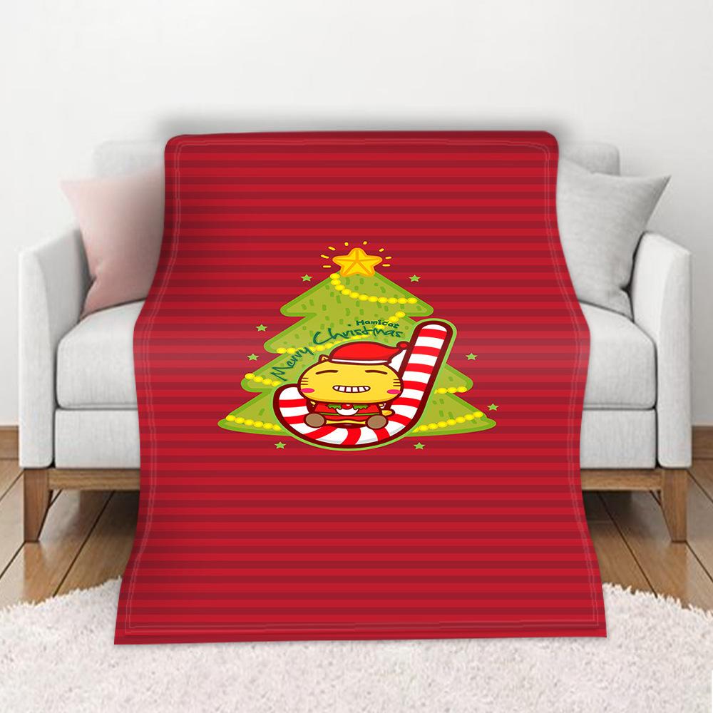 3D-Flanell-Überwurfdecke mit weihnachtlichem Thema, weich, leicht, warm, für Wohnzimmer, Schlafzimmer, Bett, Sofa, Couch, Kinder und Erwachsene, Geschenke
