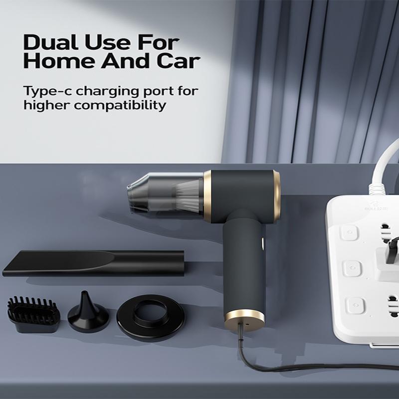 Powerful Portable Cordless Car Vacuum Cleaner 4-In-1 Brush Head Lightweight Vacuum Cleaner for Car Home Cleaning Machine
