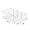 Tea Packet Organizer Transparent Storage Box Dustproof Lidded Compartment for Desktop,