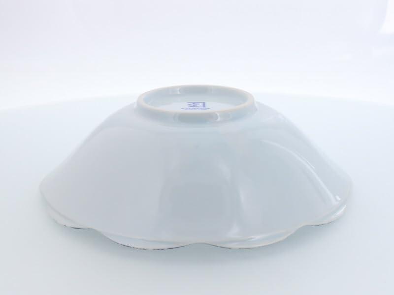 EAST Table Large Konseihana Blue Japanese Made In Microwave and Dishwasher Bowl, 23.5cm, (Dark Flower), Tableware, Japan, Safe, 23-051