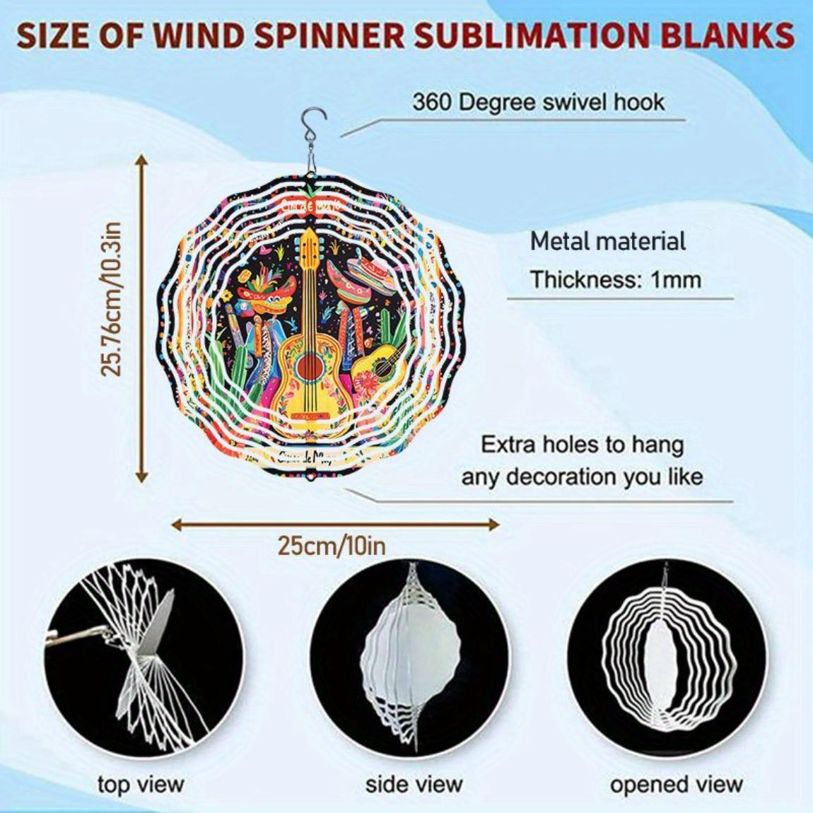 

Красочный колокольчик ветра на Синко де Майо с вращающимся крючком, яркий дизайн гитары и сомбреро, металлический уличный декор для сада, патио, вечеринки, подарок 01A