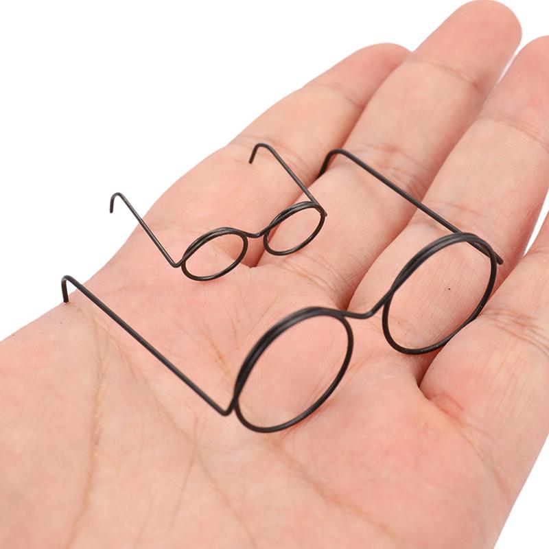 Runde Rahmen Gläserlose Retro Coole Puppenbrille Für Puppenzubehör