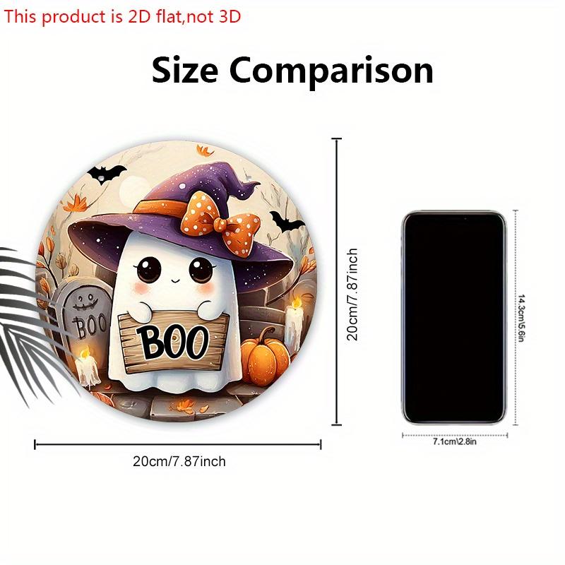 Halloween Wooden Sign with Adorable Ghost Pattern - Charming BOO Figurine Ornaments - Ideal for Front Door, Wall, Room Decor