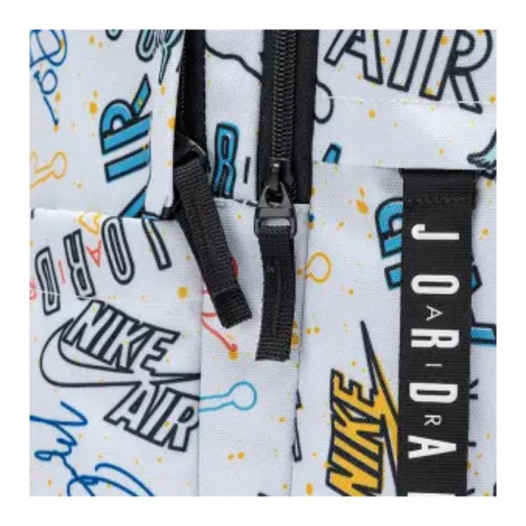 Jordan Bunter Graffiti-Print Rucksack Großer Unisex-Rucksack Weiß JD2533200AD-005